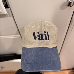 Two tone Vail Blue and Brown Cap